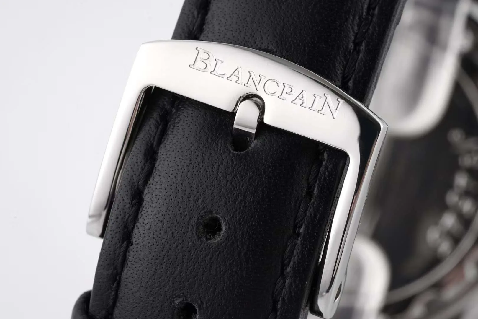 Hundred Hours Black Dial in Steel on Black Leather Strap - Image 6
