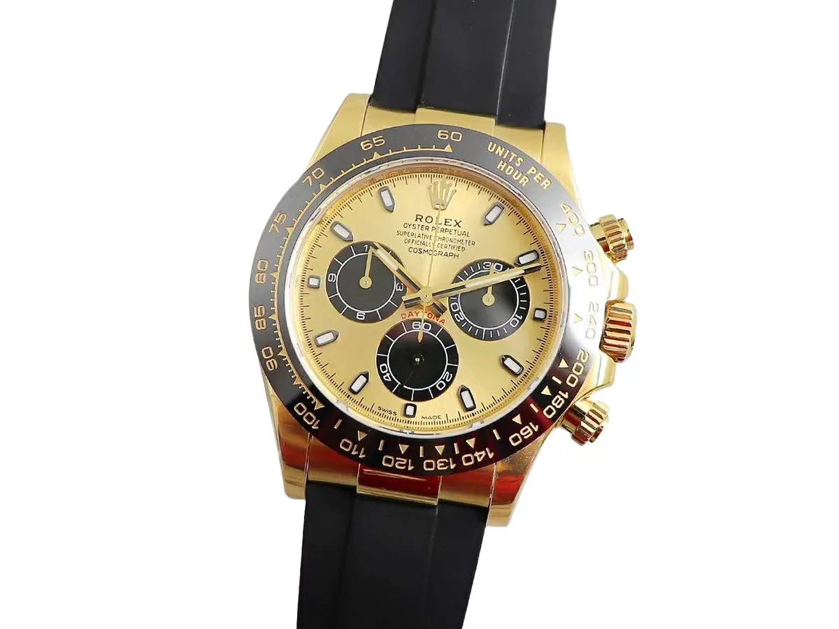 Daytona 116518LN quadrante champagne e nero in oro giallo - immagine 2