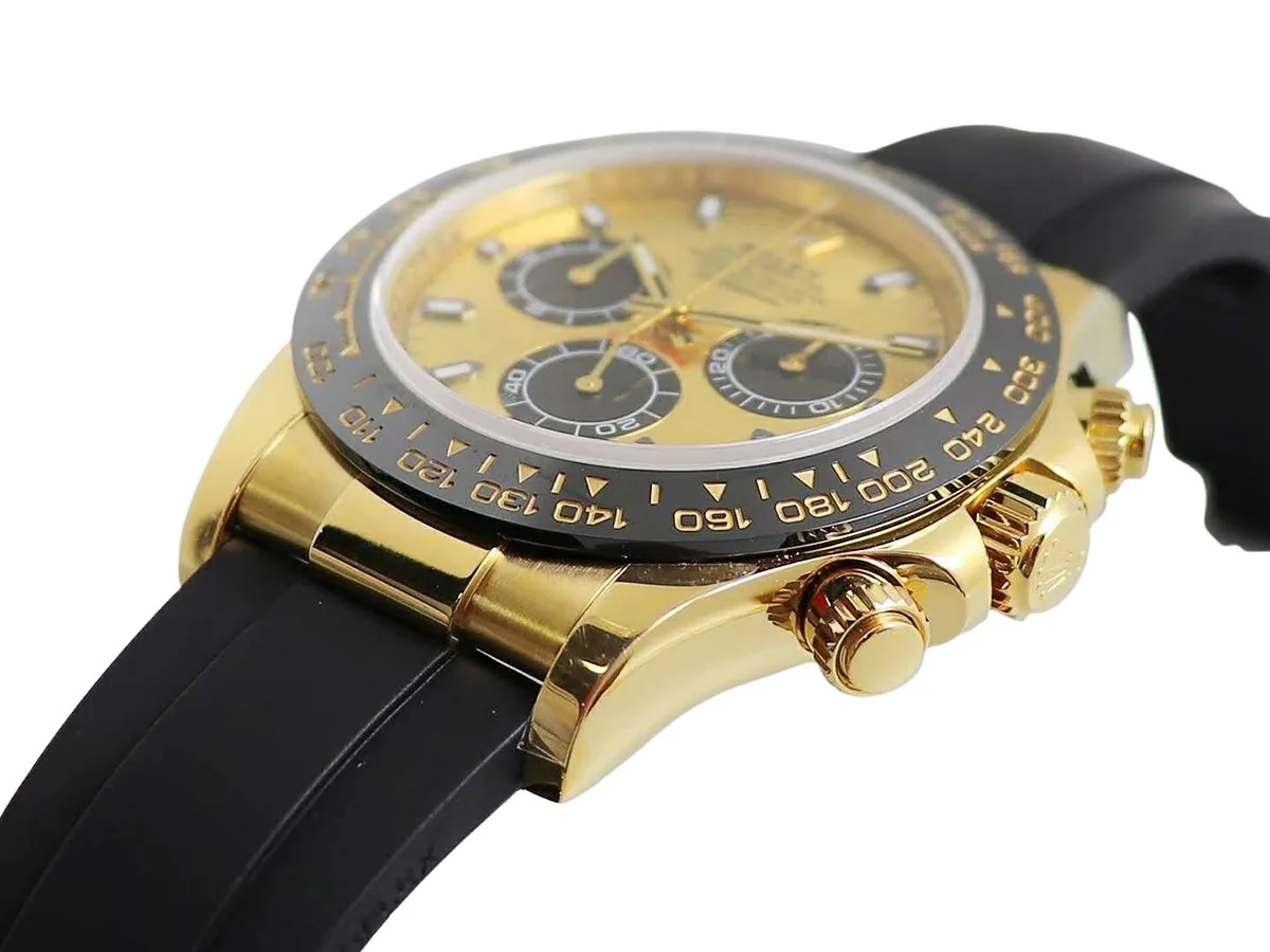 Daytona 116518LN quadrante champagne e nero in oro giallo - immagine 3