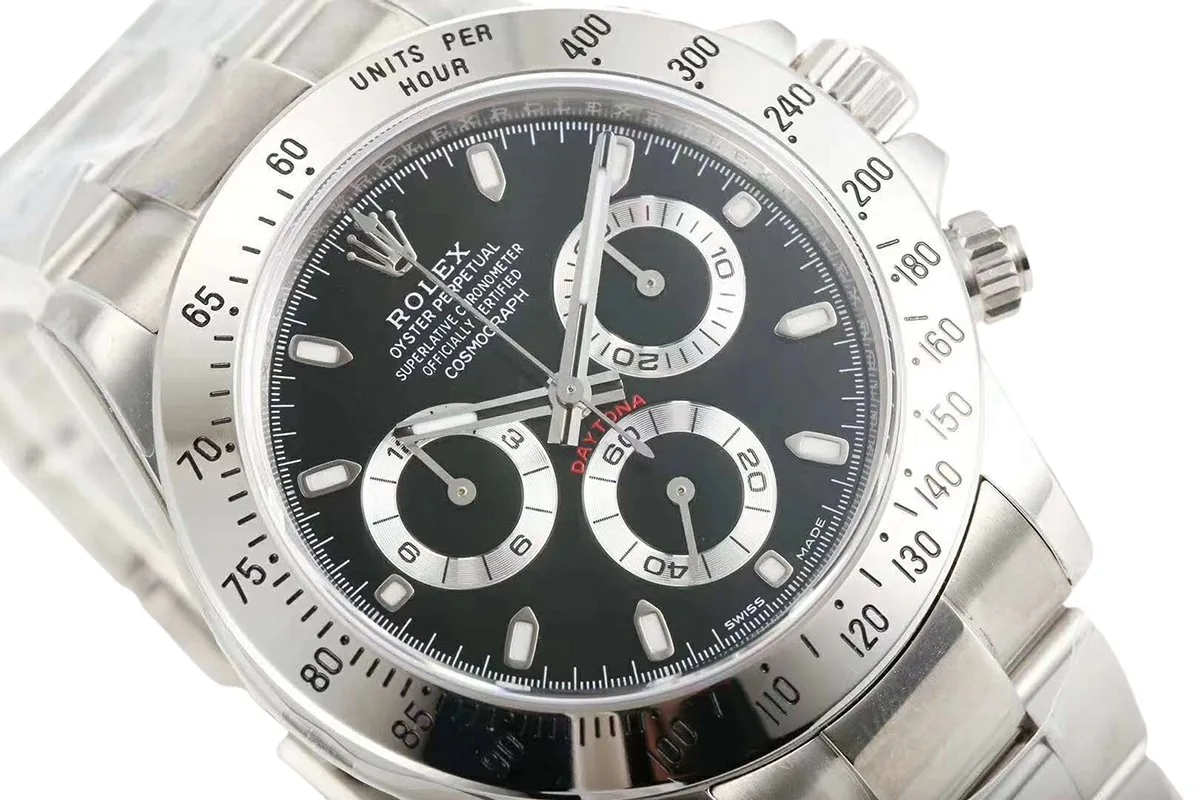 Daytona 116520 quadrante nero in acciaio - immagine 3