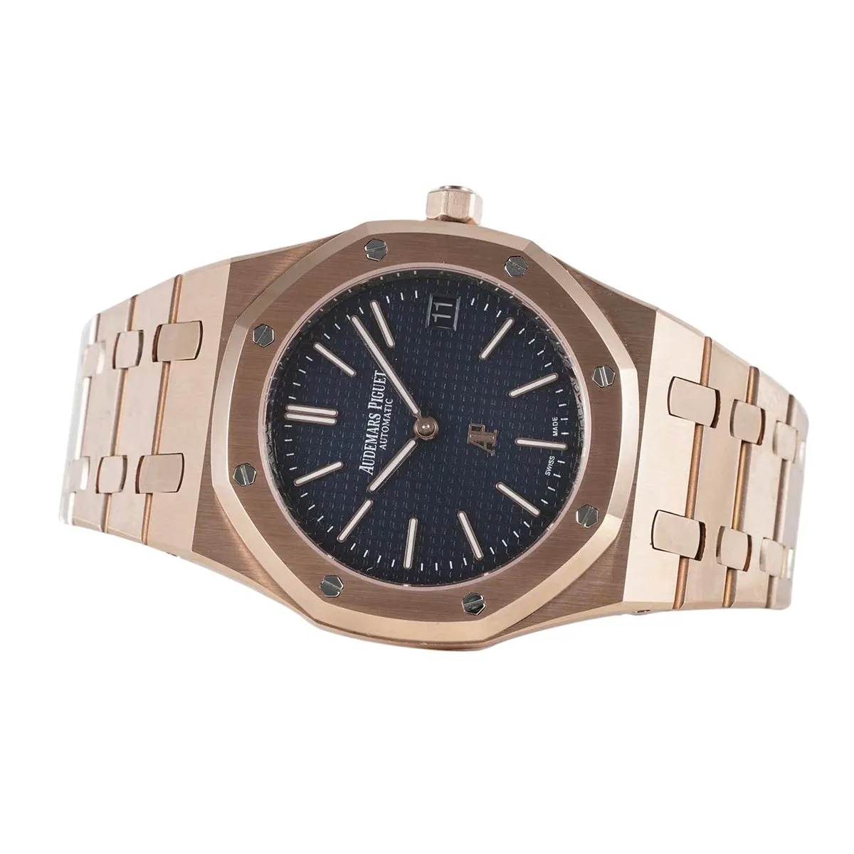 Royal Oak 15202 39mm blaues Zifferblatt in Roségold – Bild 3
