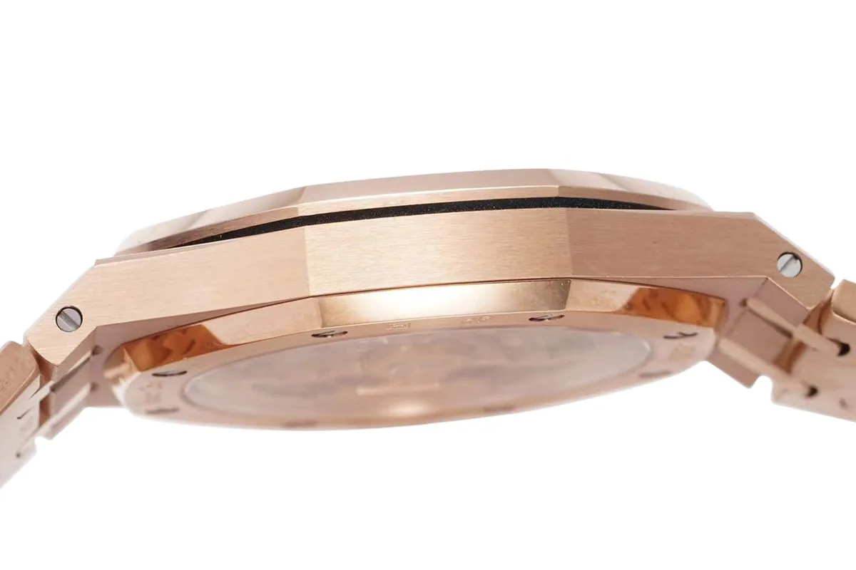 Royal Oak 15202 39mm blaues Zifferblatt in Roségold – Bild 8