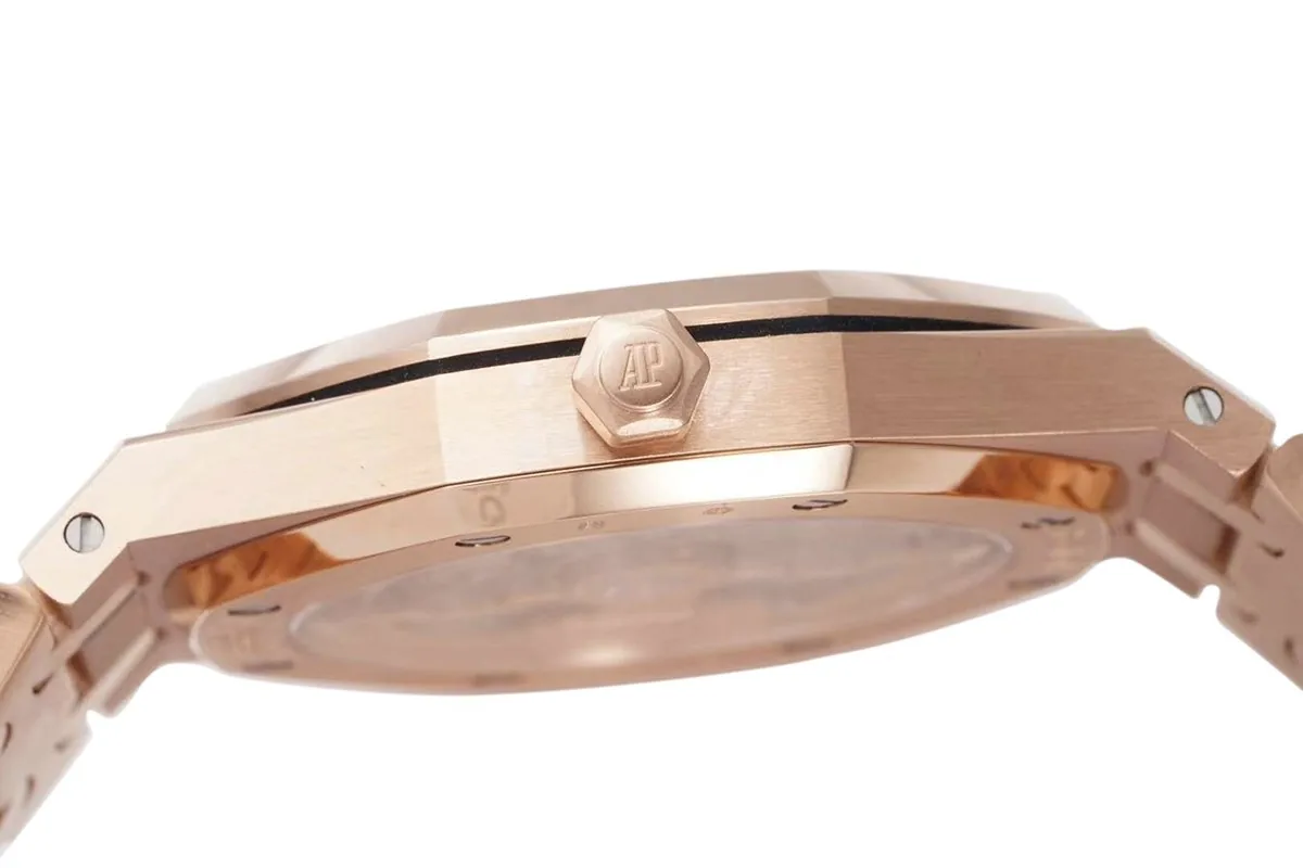 Royal Oak 15202 39mm blaues Zifferblatt in Roségold – Bild 9