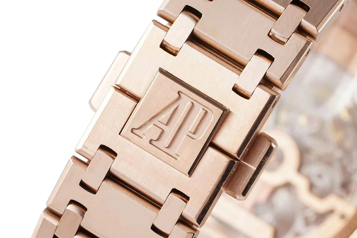 Royal Oak 15202 39mm blaues Zifferblatt in Roségold – Bild 6