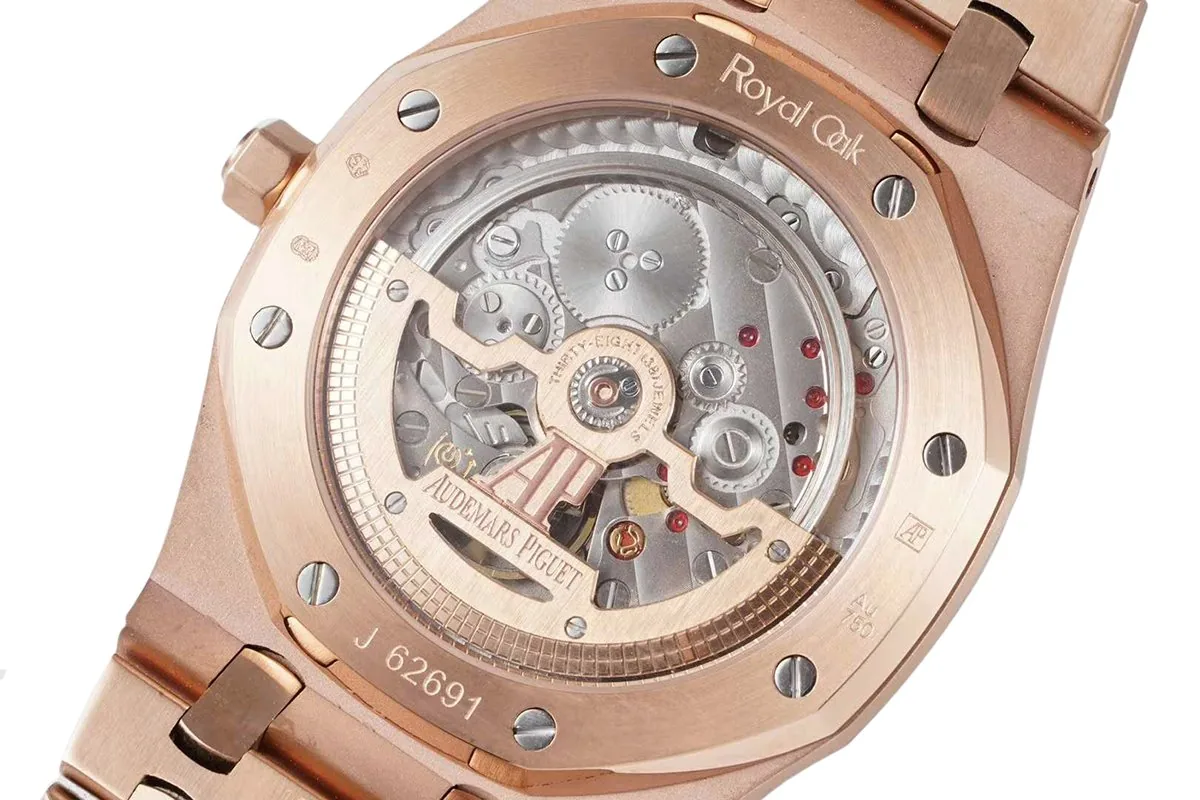 Royal Oak 15202 39mm blaues Zifferblatt in Roségold – Bild 5