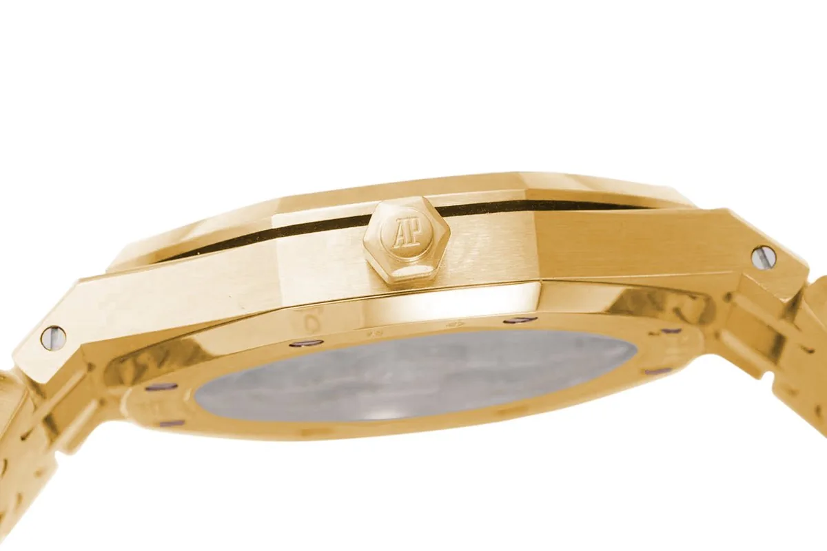 Royal Oak 15202 39mm Blue Dial in Yellow Gold - Image 8