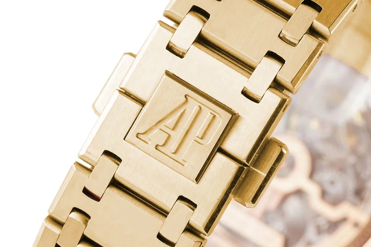 Royal Oak 15202 39mm Blue Dial in Yellow Gold - Image 5