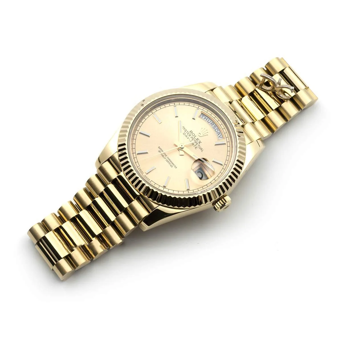 Day-Date 40 228238 Clean Factory esfera champán en oro amarillo - Imagen 2