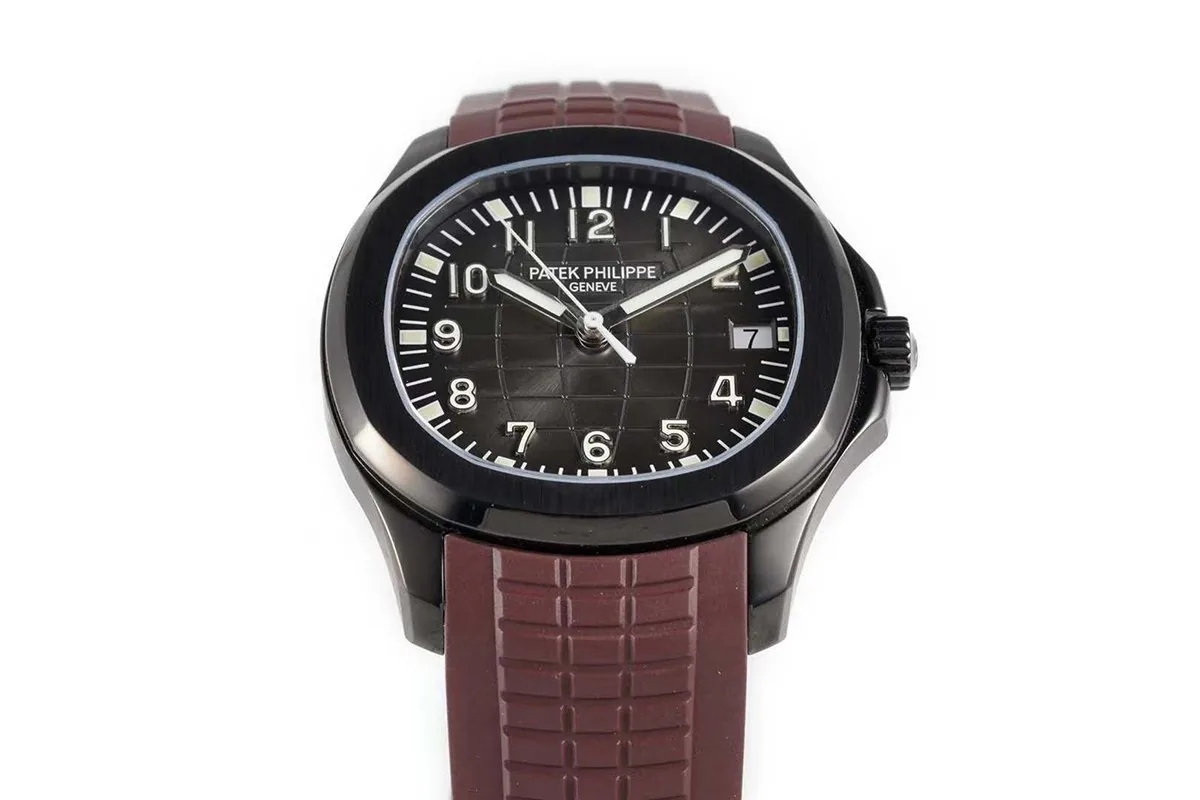 Aquanaut 5167A ‘Black Venom Limited Edition’ Black Dial on Brown Rubber Strap - Image 5