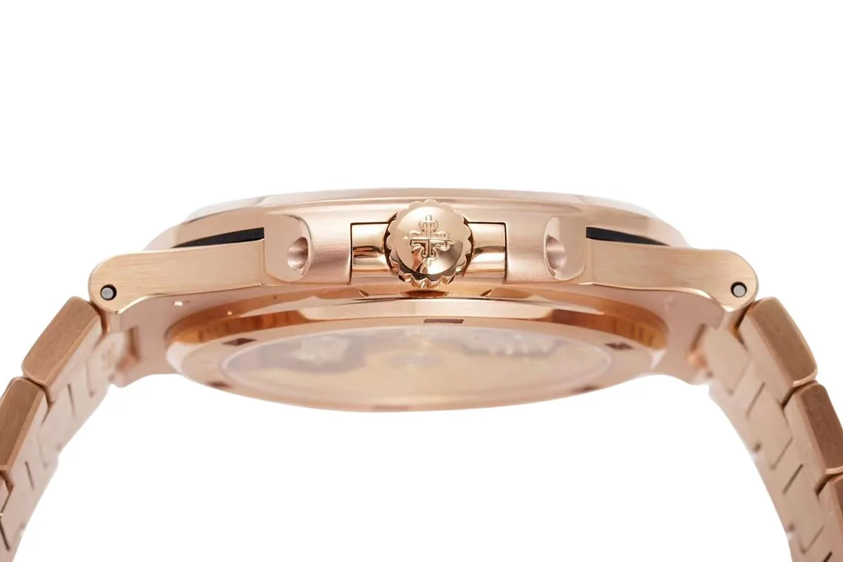 Nautilus Jumbo 5711/1R White Dial with Diamond Bezel - Image 9