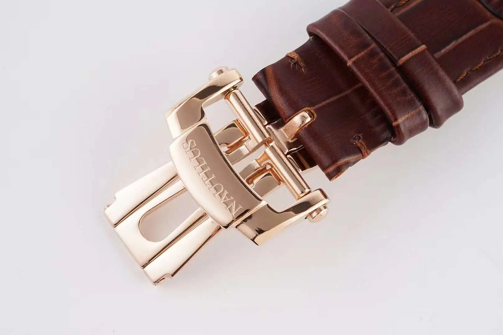 Nautilus Chronograph 5980/1AR en acero y oro rosa con correa de piel marrón - Imagen 7