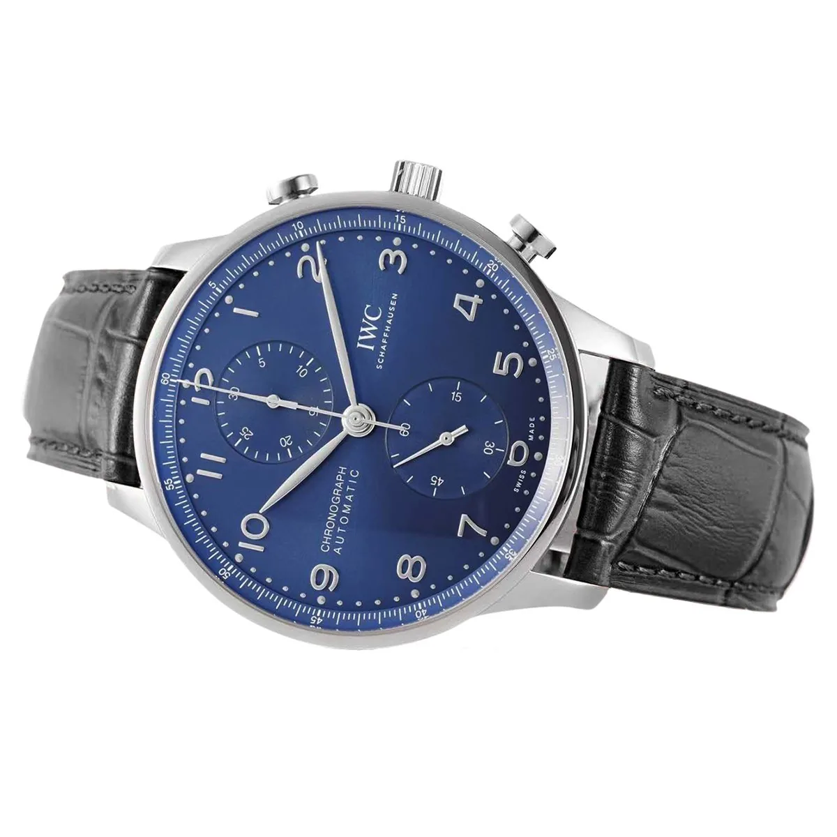 Portugieser Chronograph IW371606 cadran bleu en acier – Image 2