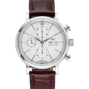 Portofino Chronograph IW391027 Edition “150 Years” White Dial in Steel