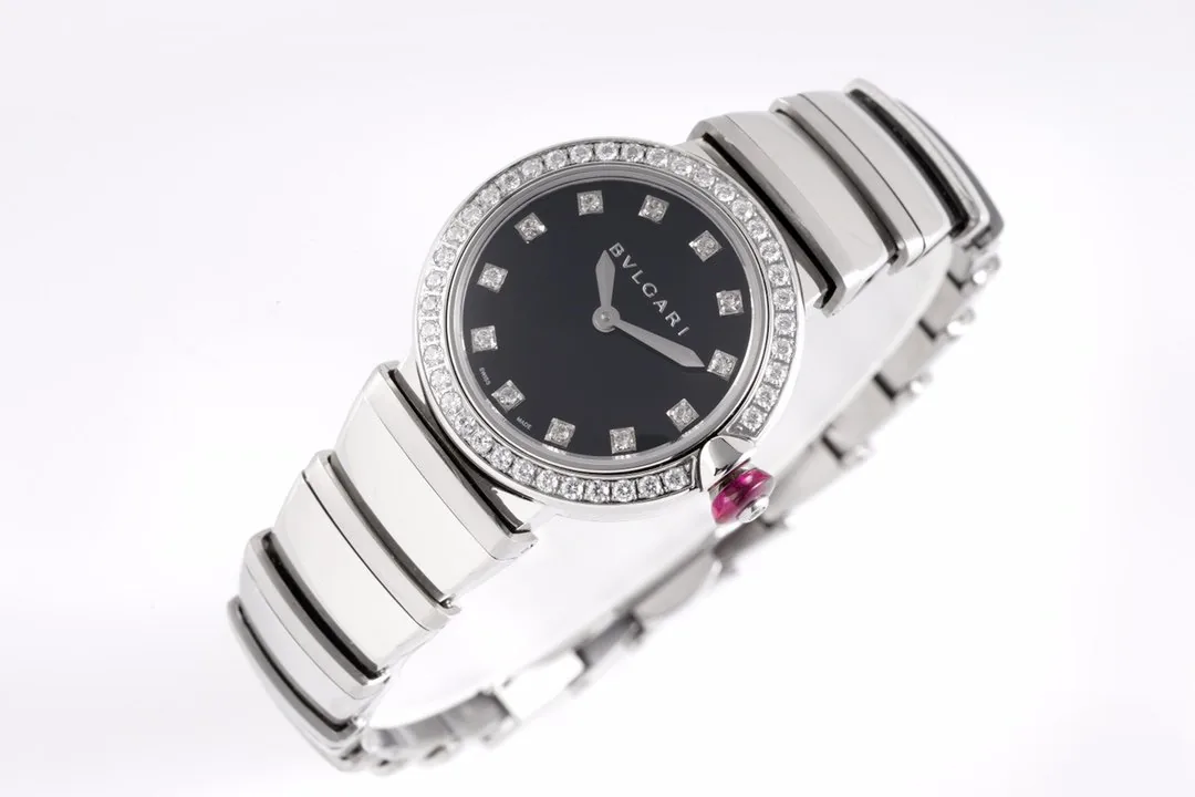 Lvcea Black Dial in Steel with Diamond Bezel - Image 3