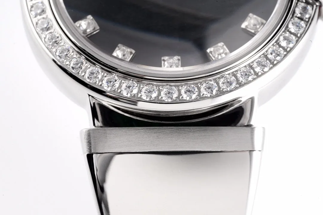 Lvcea Black Dial in Steel with Diamond Bezel - Image 5