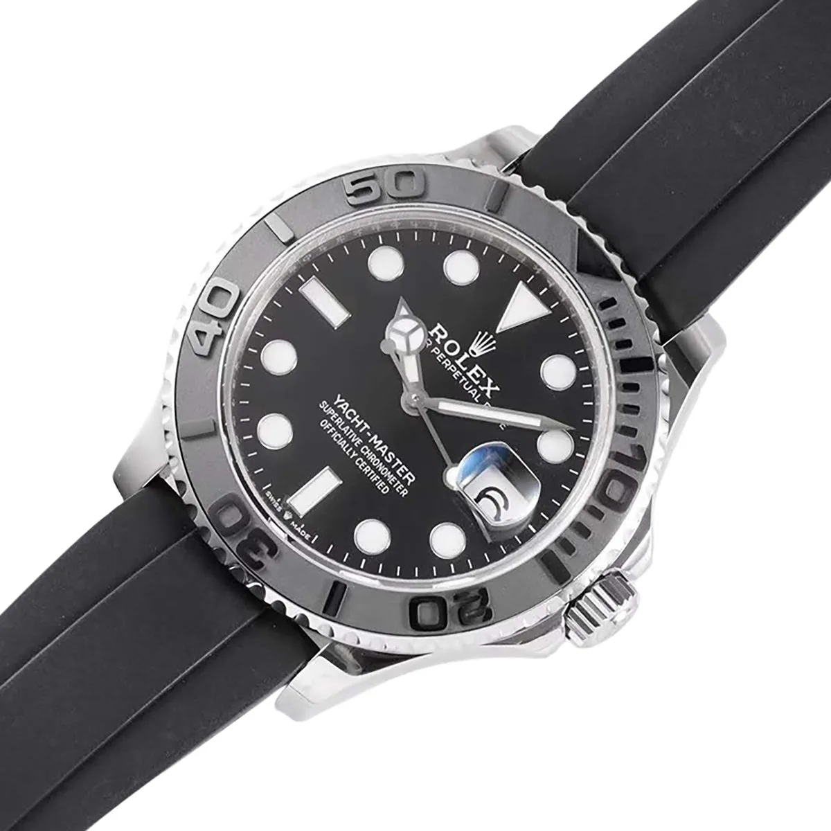 Yacht-Master 42 226659 oro blanco con correa Oysterflex - Imagen 2