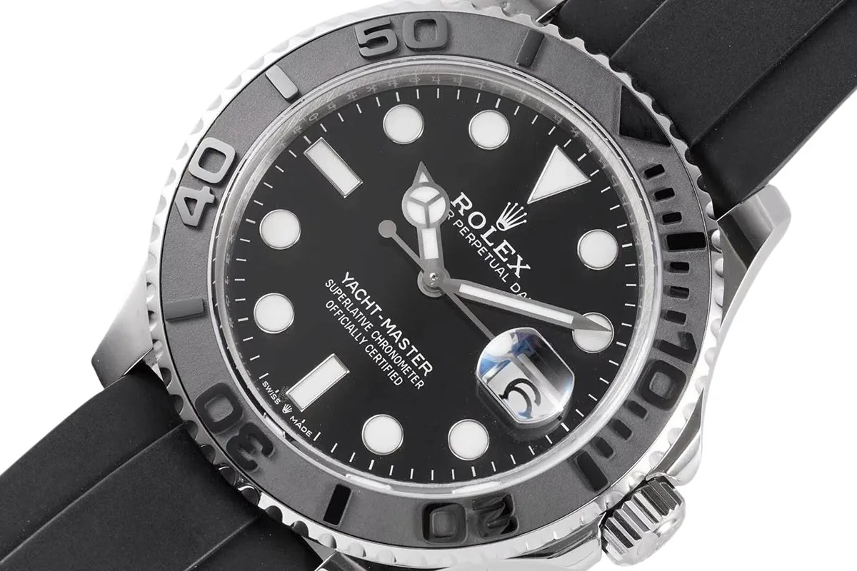 Yacht-Master 42 226659 oro blanco con correa Oysterflex - Imagen 3
