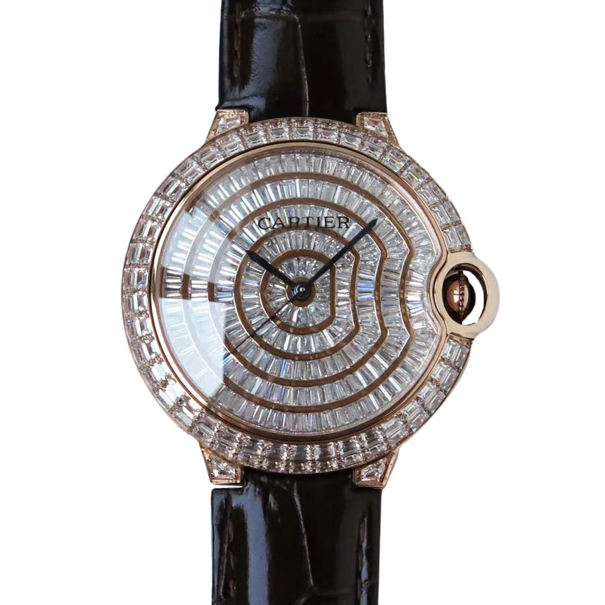 Ballon Bleu de Cartier 42mm Diamond Paved Dial in Rose Gold