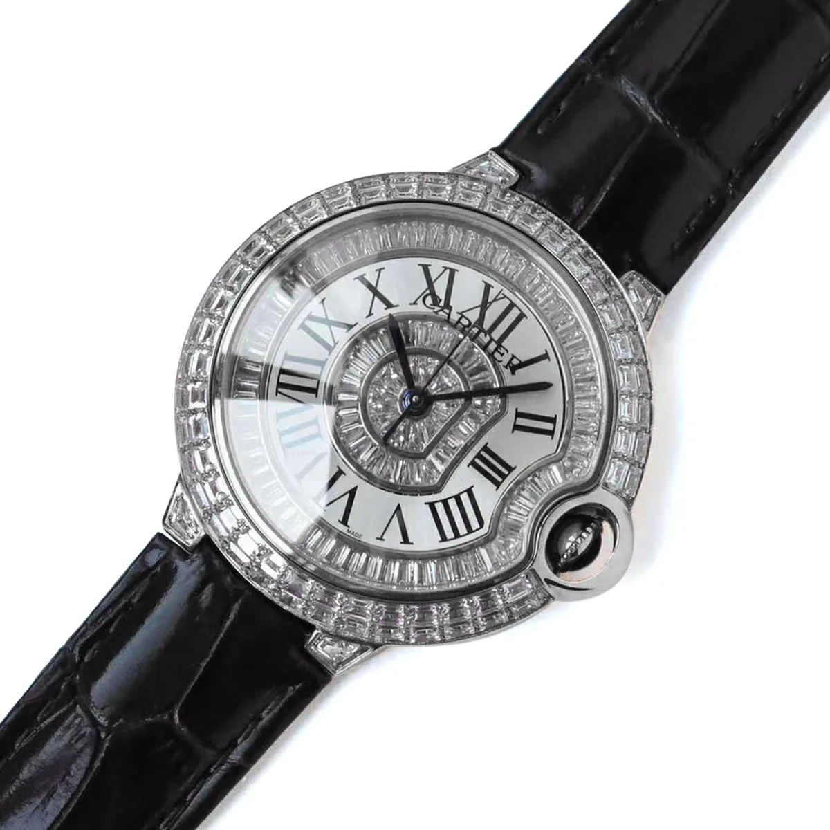 Ballon Bleu de Cartier 42mm White Dial with Diamonds in Rose Gold - Image 2