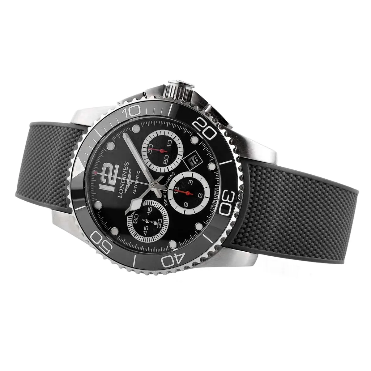 Hydroconquest Black Dial on Rubber Strap - Image 9