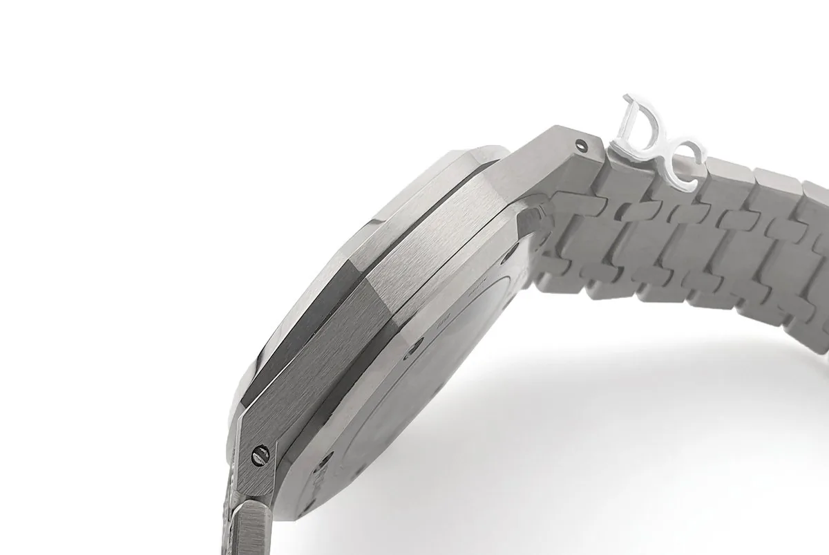 Royal Oak 41mm 15402 interamente pavé di diamanti in oro bianco su bracciale - immagine 10