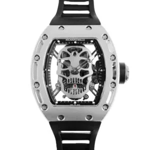 RM 052-01 Tourbillon Skull in Titanium on Black Rubber Strap