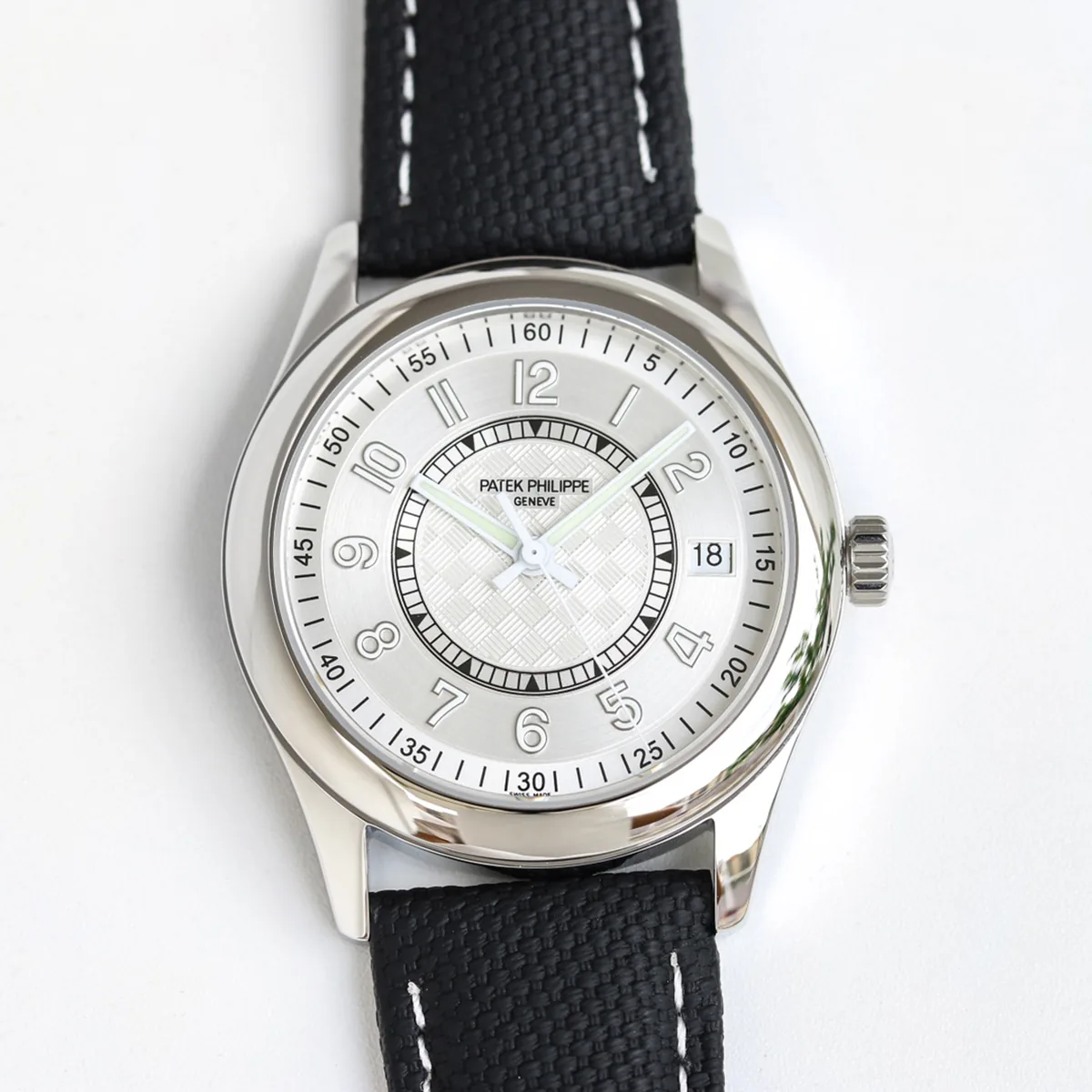 Calatrava 6007 cadran blanc en or blanc