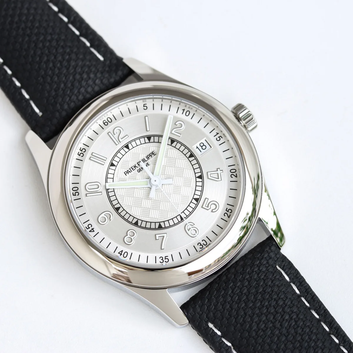 Calatrava 6007 cadran blanc en or blanc – Image 3
