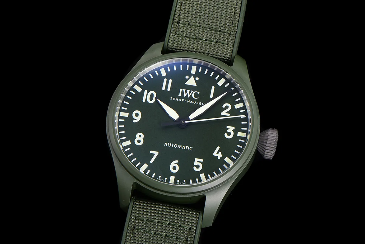 Big Pilot’s Watch 43 IW329802 Top Gun Edition Woodland sur bracelet camouflage – Image 4