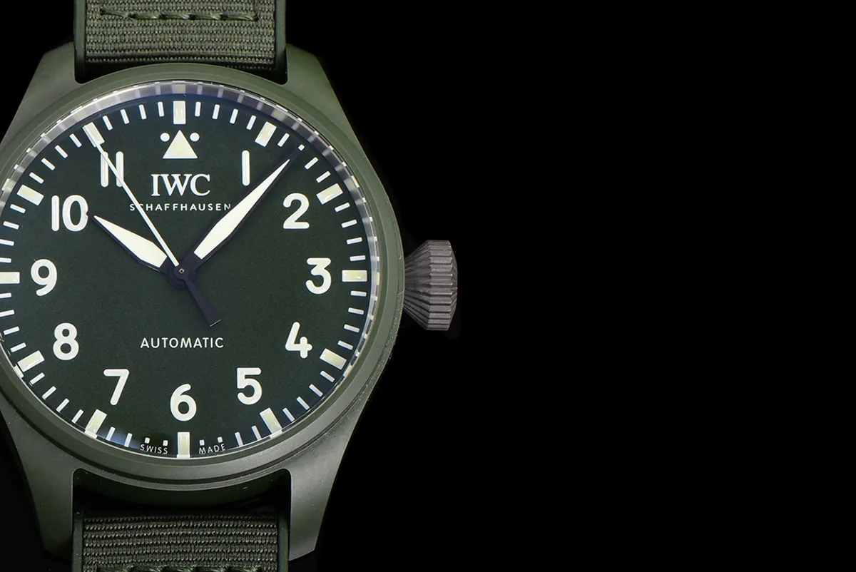 Big Pilot’s Watch 43 IW329802 Top Gun Edition Woodland sur bracelet camouflage – Image 7