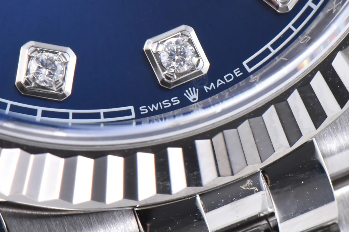 Datejust 36 126234 cadran bleu vif index diamants en acier sur bracelet Jubilee – Image 6