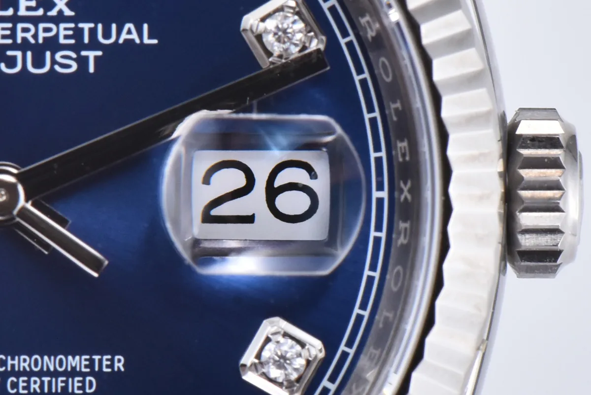 Datejust 36 126234 cadran bleu vif index diamants en acier sur bracelet Jubilee – Image 4
