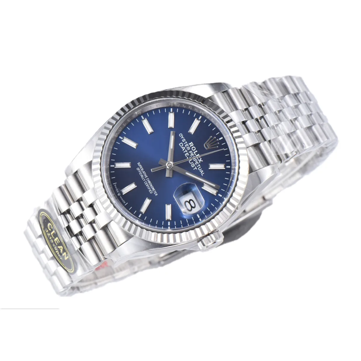 Datejust 36 126234 cadran bleu vif index bâtons en acier sur bracelet Jubilee Clean Factory – Image 2