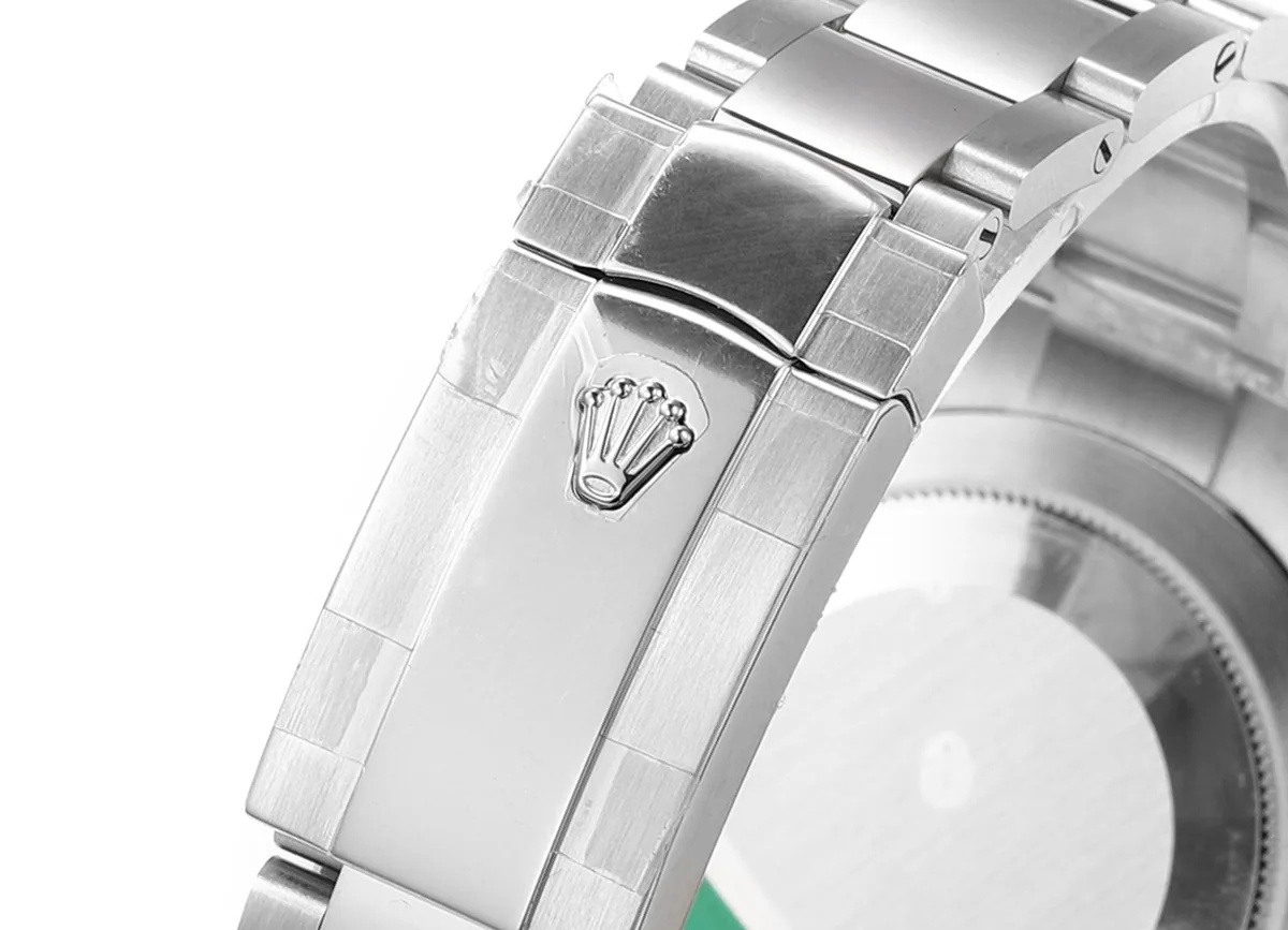 Datejust 41 Black Dial Stick Markers with Rainbow Diamond Bezel in Steel on Oyster Bracelet - Image 8