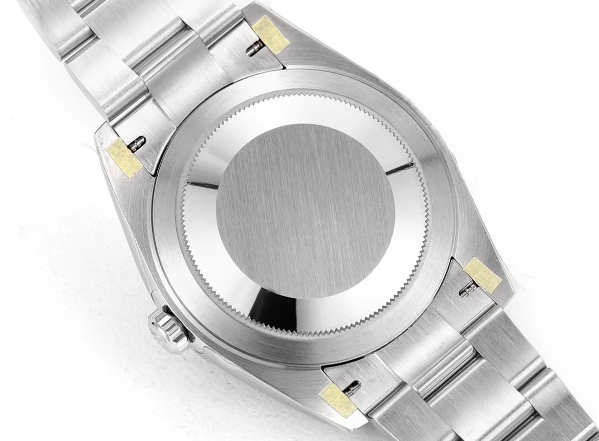Datejust 41 Black Dial Stick Markers with Rainbow Diamond Bezel in Steel on Oyster Bracelet - Image 7