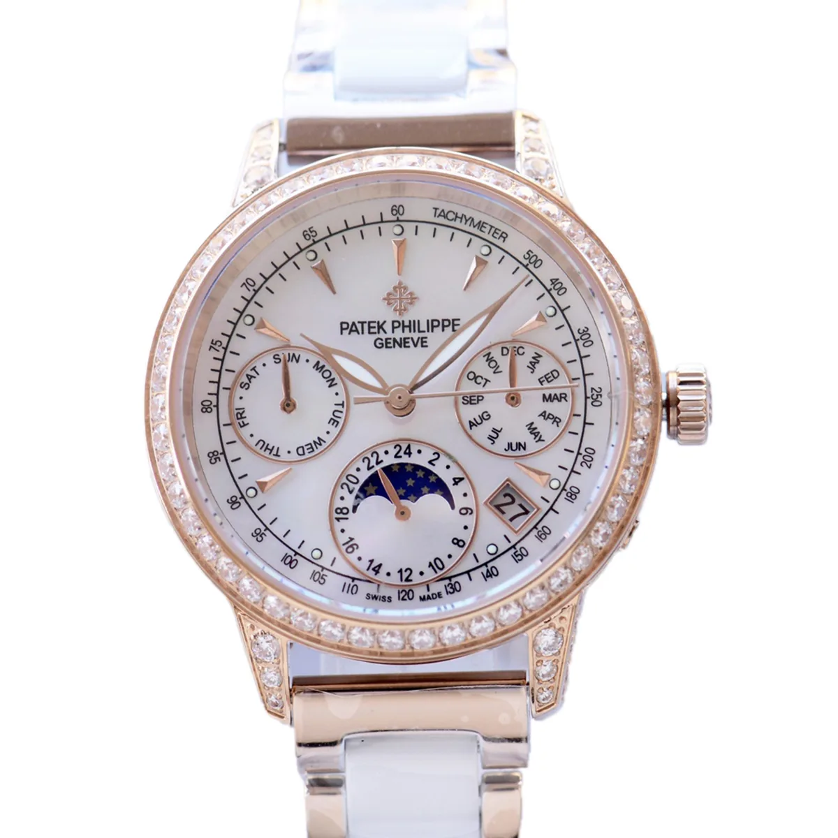 Grand Complications Ladies First Perpetual Calendar con bisel de diamantes en oro rosa