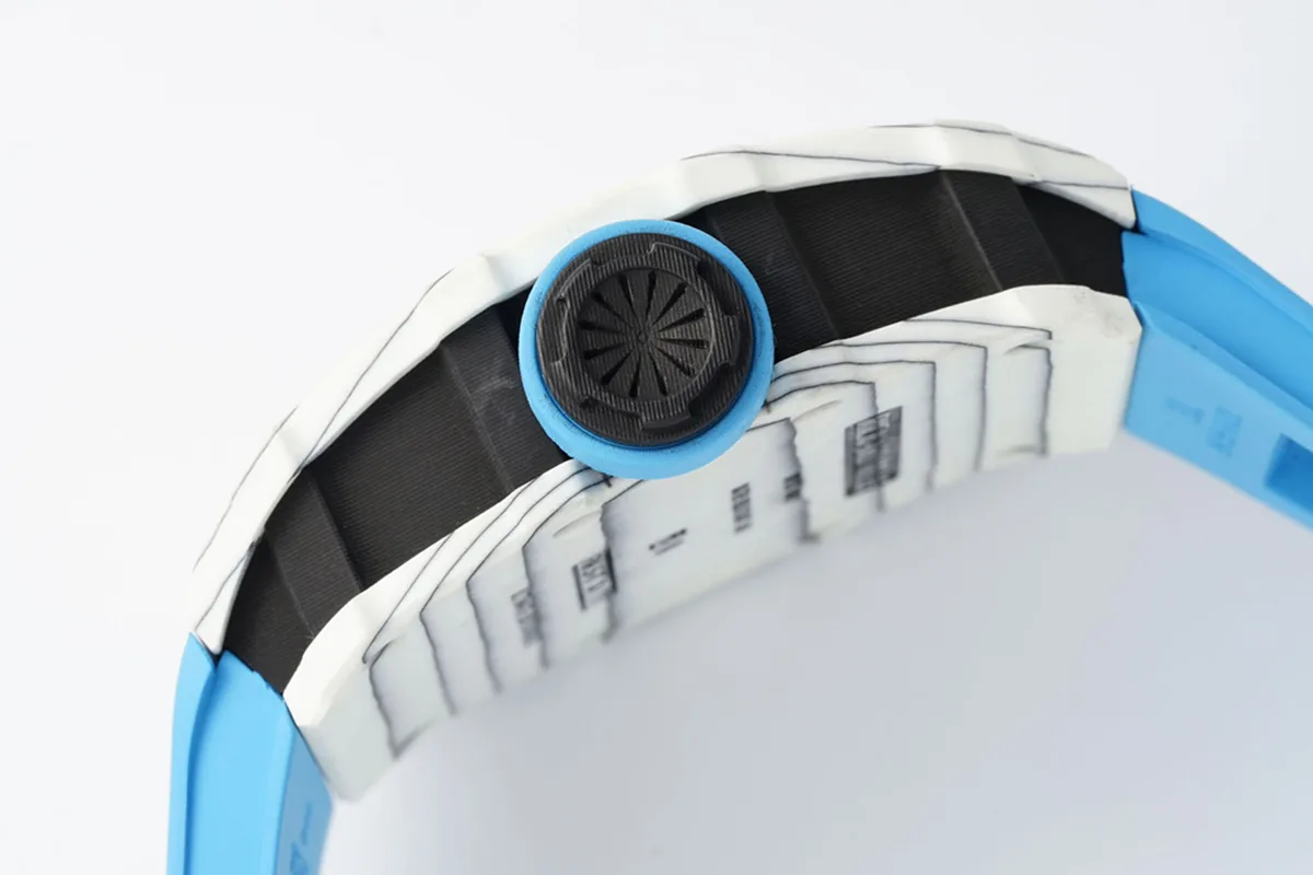 RM 035-01 Rafael Nadal White NTPT on Blue Rubber Strap (Sonic) - Image 5