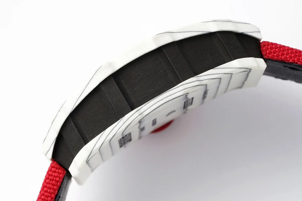 RM 035-01 Rafael Nadal White NTPT on Red Nylon Strap (Sonic) - Image 6