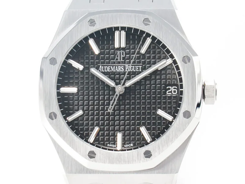 Royal Oak 41mm 15500 SS ZF 1:1 Best Edition Black Textured Dial on SS Bracelet SA4302 Super Clone V3 - Image 2
