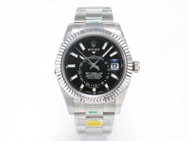 Sky-Dweller 326934 904L SS ZF 1:1 Best Edition esfera negra con brazalete SS A2824 - Imagen 2