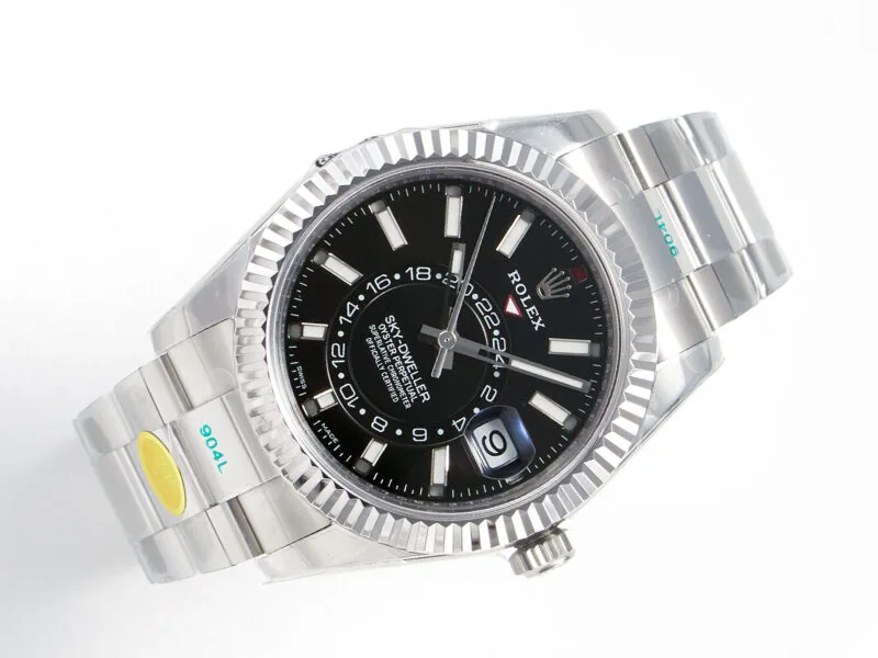 Sky-Dweller 326934 904L SS ZF 1:1 Best Edition esfera negra con brazalete SS A2824 - Imagen 5