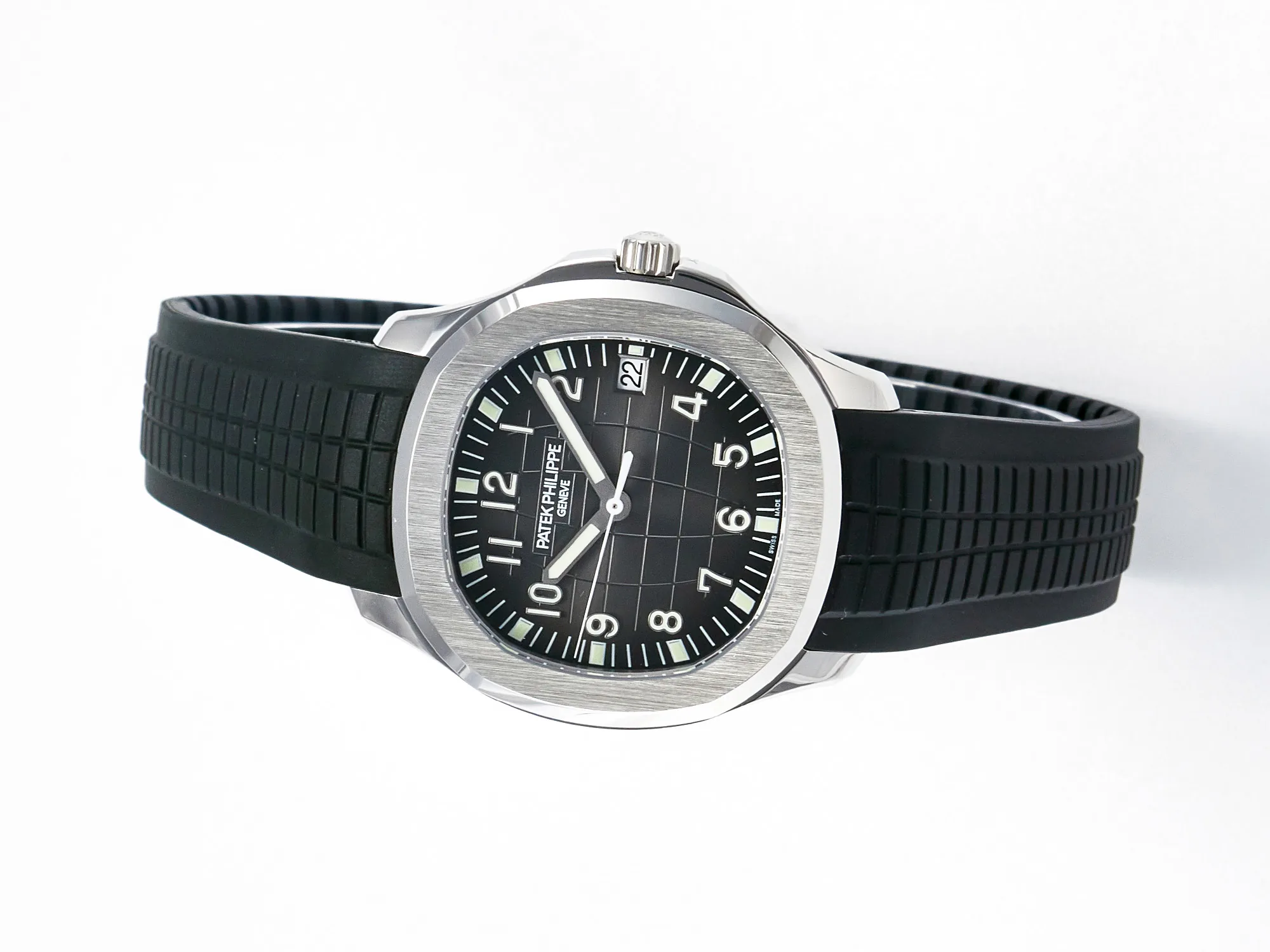 Aquanaut 5167 40mm SS 3KF 1:1 Best Edition Black Dial on Black Rubber Strap A330 Super Clone V3 - Image 6