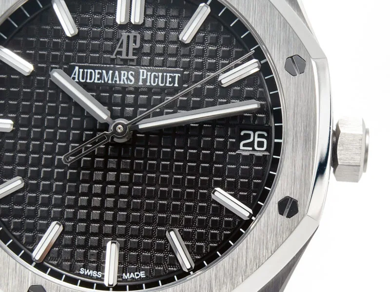 Royal Oak 41mm 15500 SS ZF 1:1 Best Edition Black Textured Dial on SS Bracelet SA4302 Super Clone V3 - Image 7