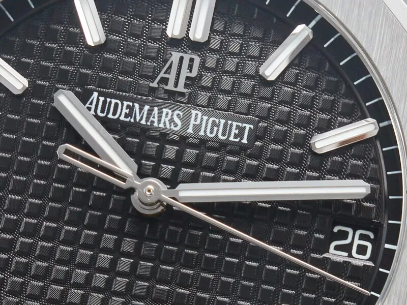 Royal Oak 41mm 15500 SS ZF 1:1 Best Edition Black Textured Dial on SS Bracelet SA4302 Super Clone V3 - Image 6