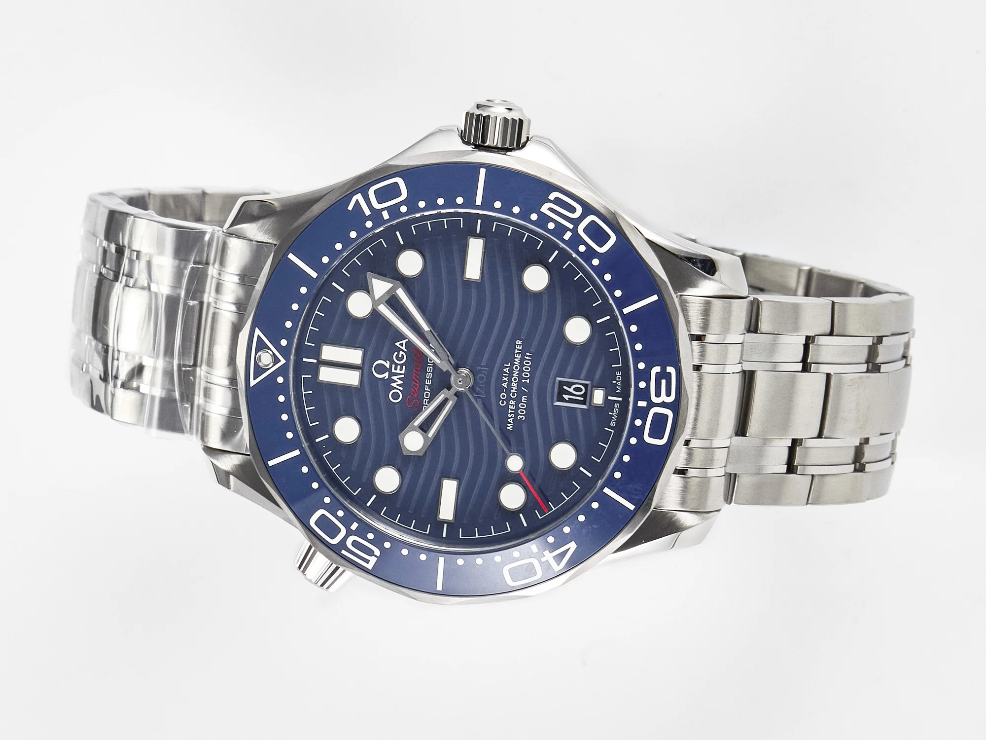 2018 Seamaster Diver 300M VSF 1:1 Best Edition Blue Ceramic Blue Dial on SS Bracelet A8800 V2