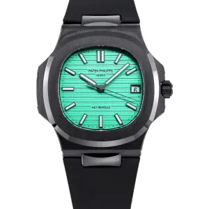 AET Nautilus 5711 Biscay Green Dial Black Ceramic