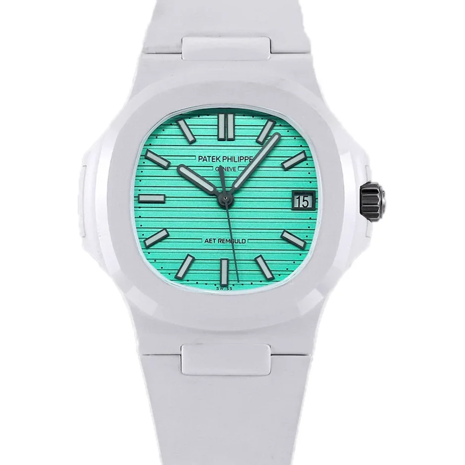 AET Nautilus 5711 Biscay Green Dial White Ceramic