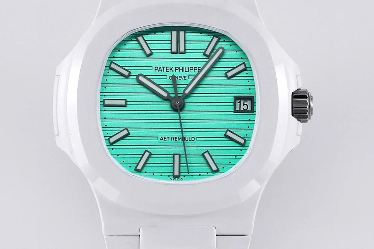 AET Nautilus 5711 Biscay Green Dial White Ceramic