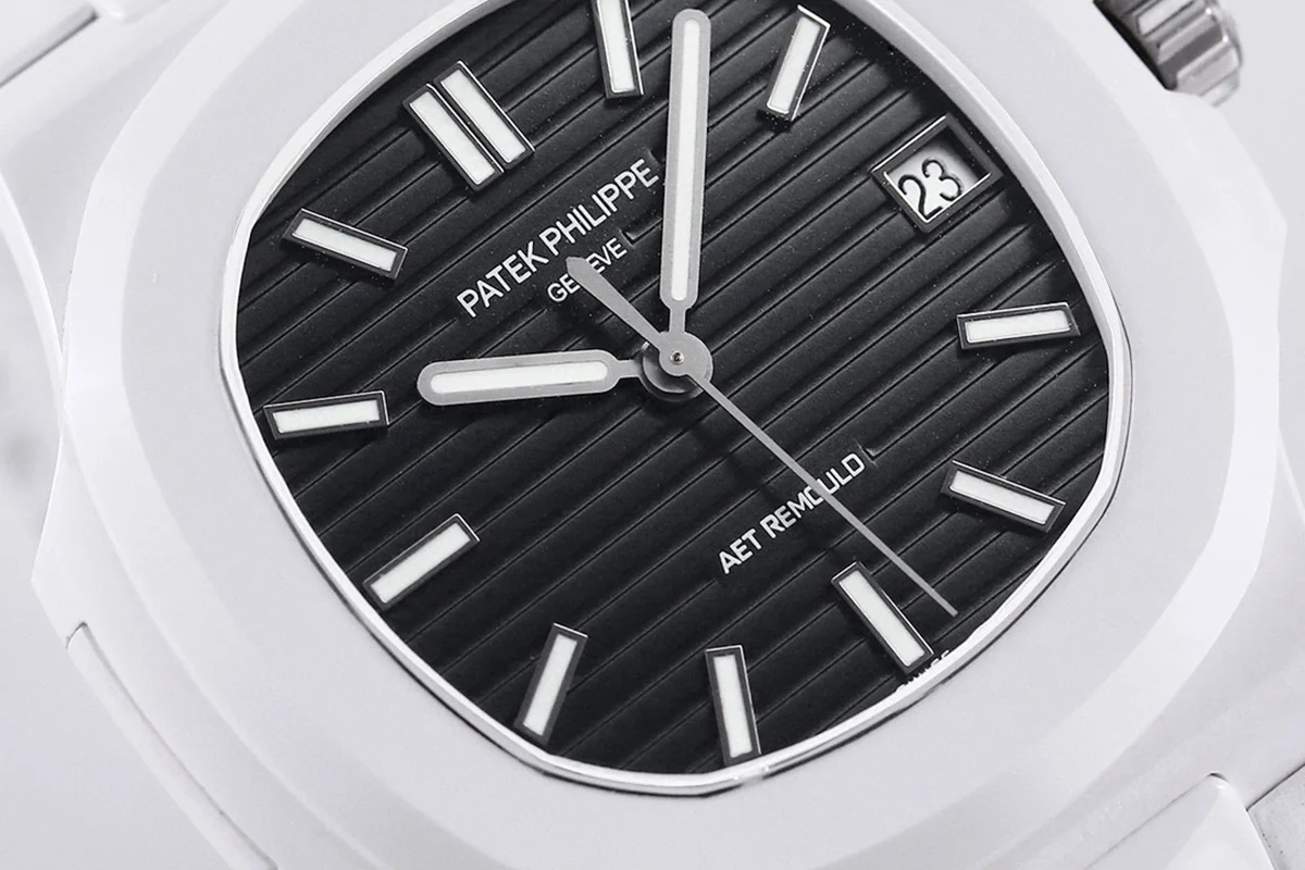 AET Nautilus 5711 Black Dial White Ceramic