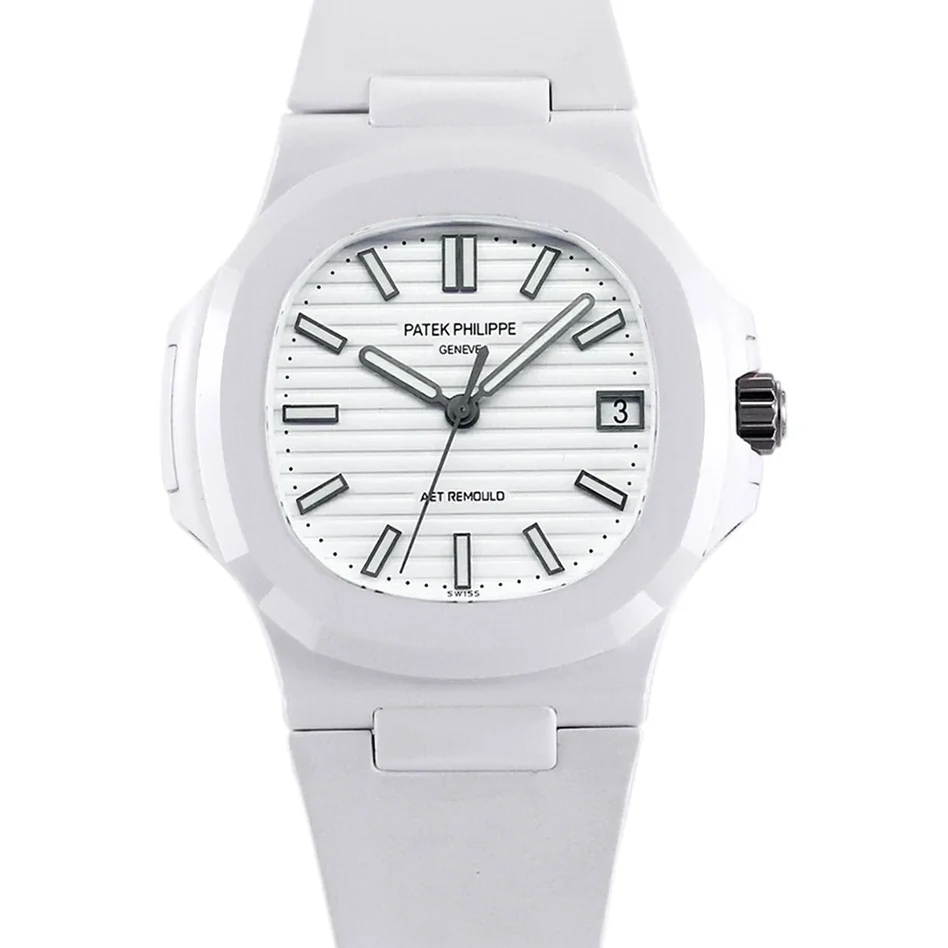 AET Nautilus 5711 White Dial White Ceramic